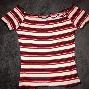 Off the shoulder crop top